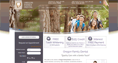 Desktop Screenshot of oregonfamilydental.org